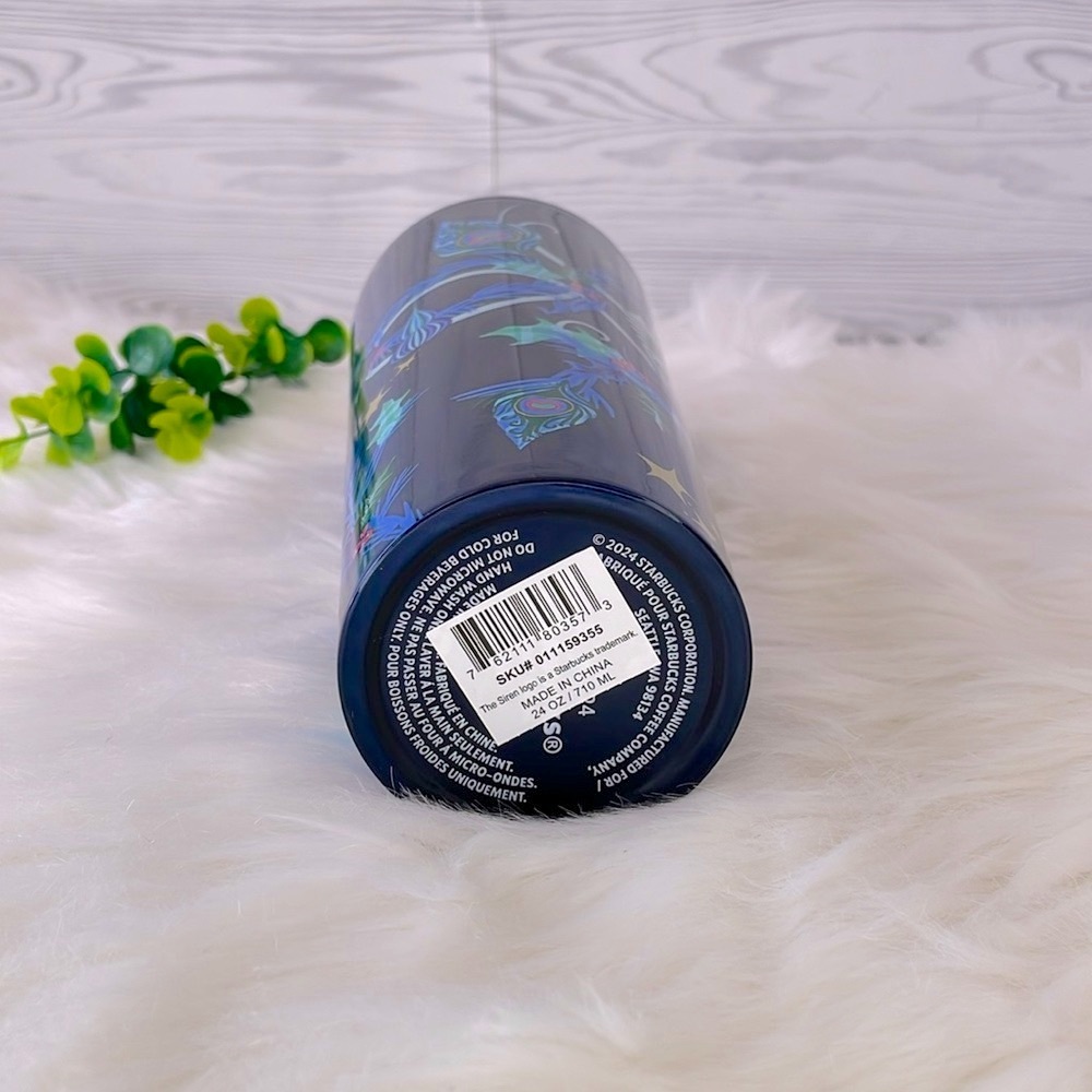 Starbucks Holiday 2024 Blue Pine & Feather Tumbler - Picture 7 of 7